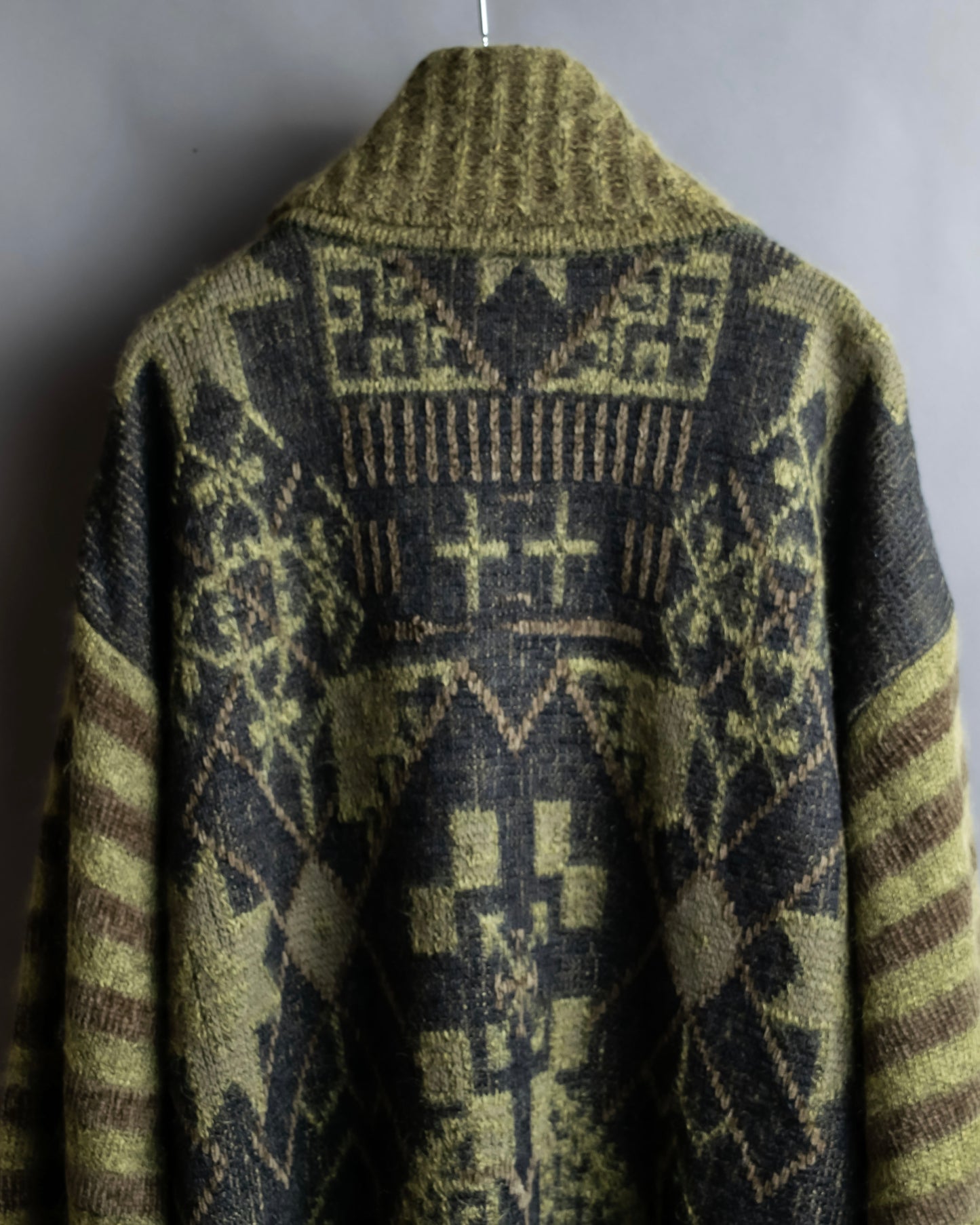 "FENDI" Artistic all over print oversized turtleneck knit