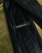 -SPECIAL- “HERMÈS” 2008-18 Suede cutwork leather tie