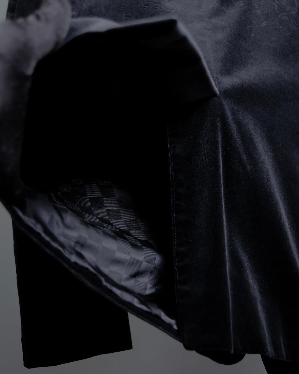 "LOUIS VUITTON" Geometric pattern velvet tailored jacket