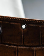 "GIORGIO ARMANI" crocodile leather box shoulder bag