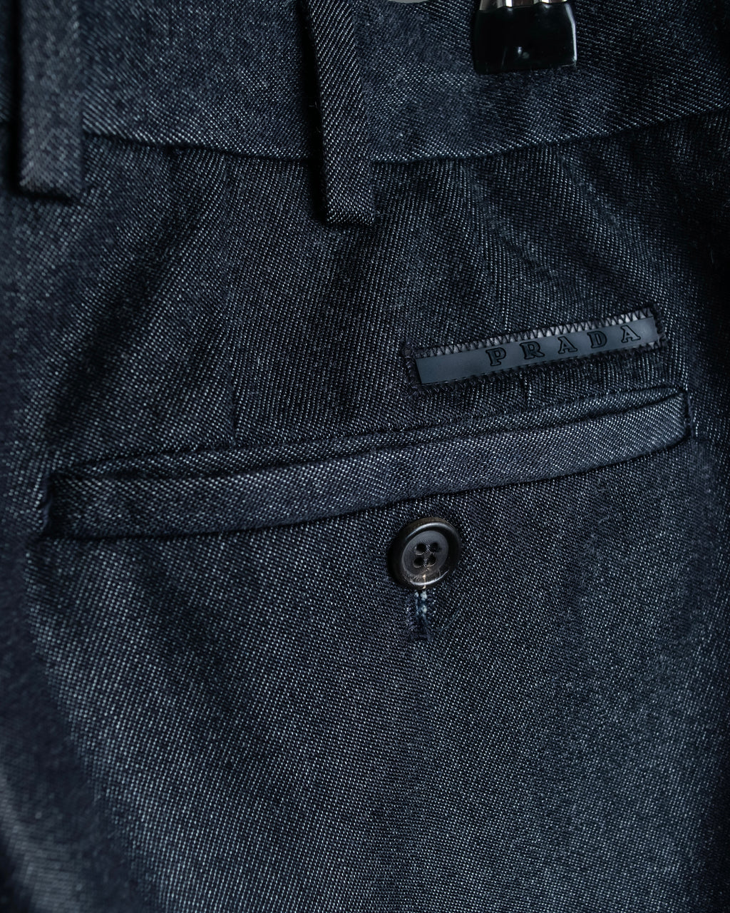 "PRADA" Wool cotton mix navy blue slacks