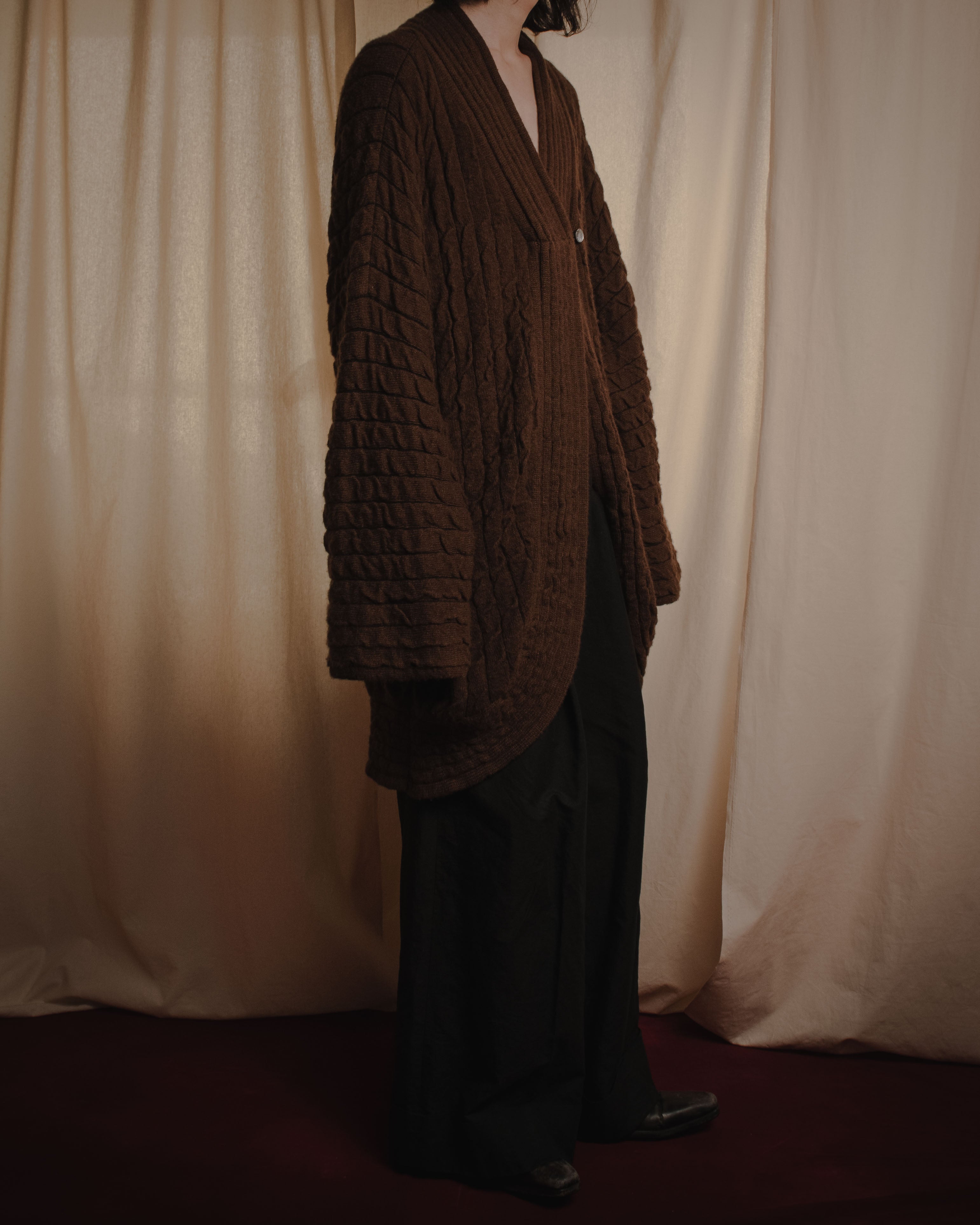 "Salvatore Ferragamo" 00’s Cashmere blend shawl-collar knit cardigan