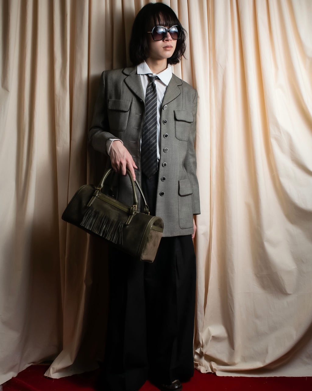 "COMME des GARCONS HOMME" Shadow stripe pattern necktie