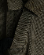 "Vintage herringbone long sleeve polo shirt"