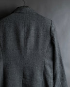 "Whim Gazette" Houndstooth pattern shaped tailored jacket