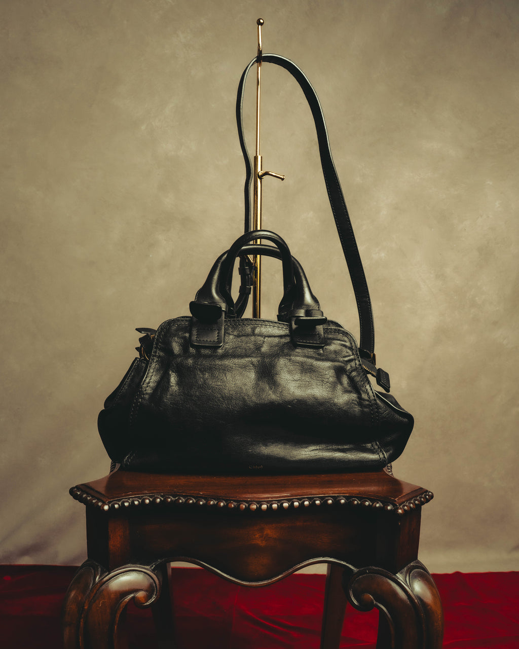"Chloé" 00's Textured leather satchel bag