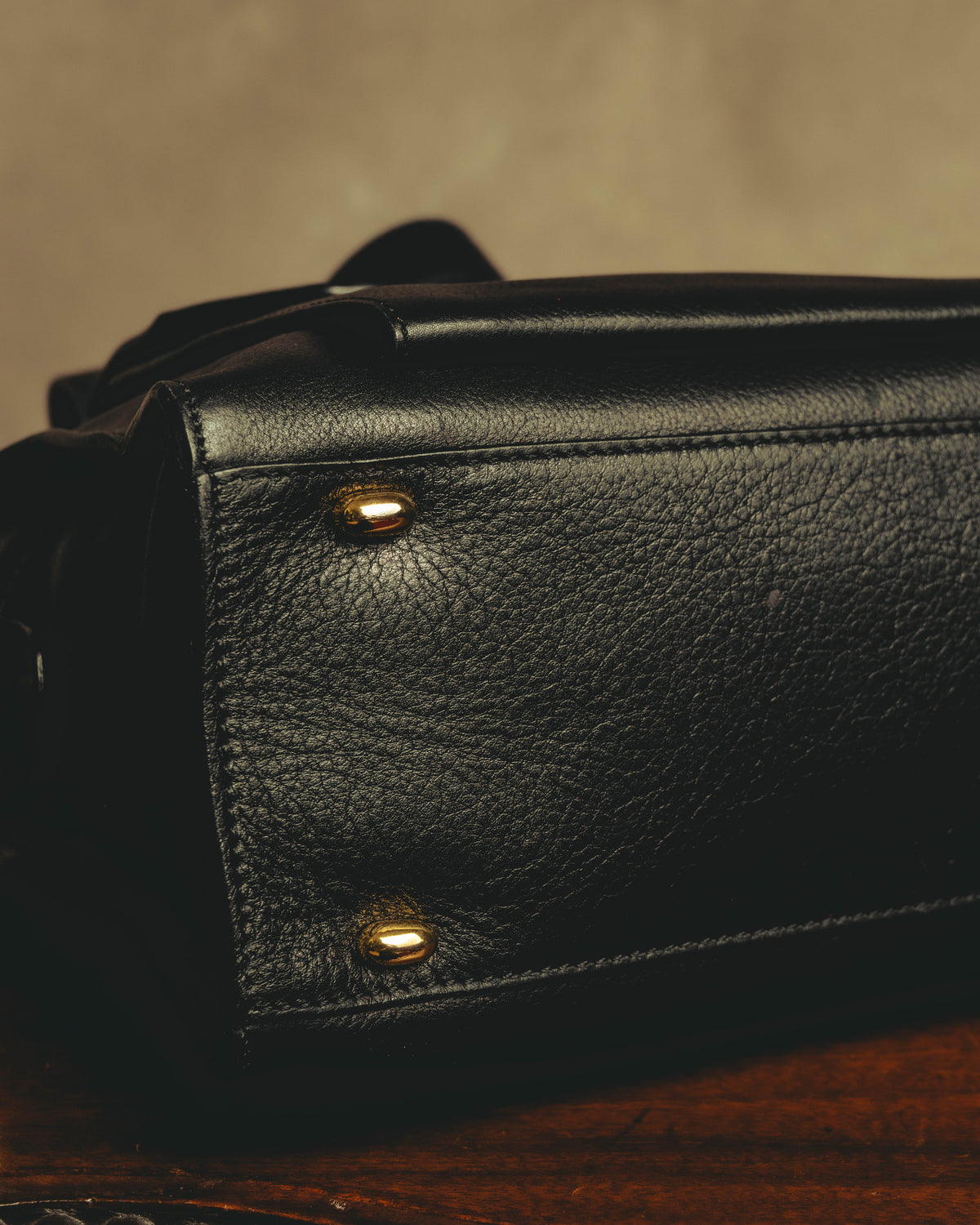 "CELINE" 80's-90's Classic leather top-handle bag