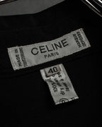"CELINE" Triomphe embroidered design silk shirt