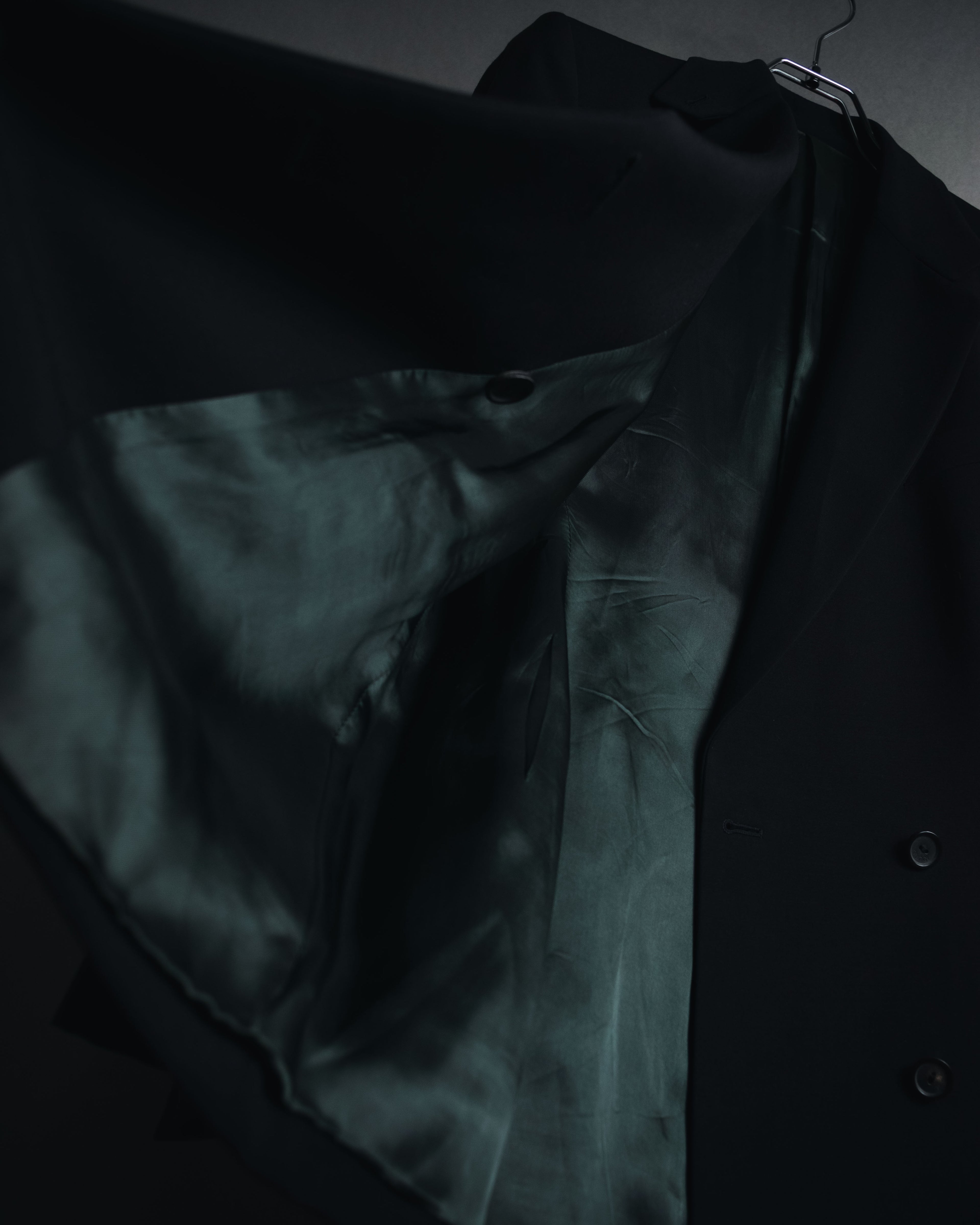 "GUCCI" 90’s-00’s minimalist asymmetrical wooljacket