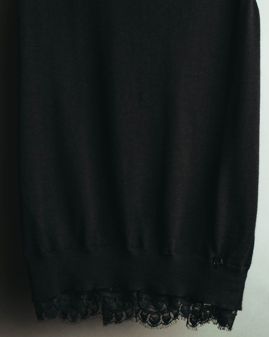 "GUCCI" 90's-10's Delicate lace-trim knit tank top