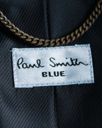 "PAUL SMITH" 100% wool maxi length belted gown coat