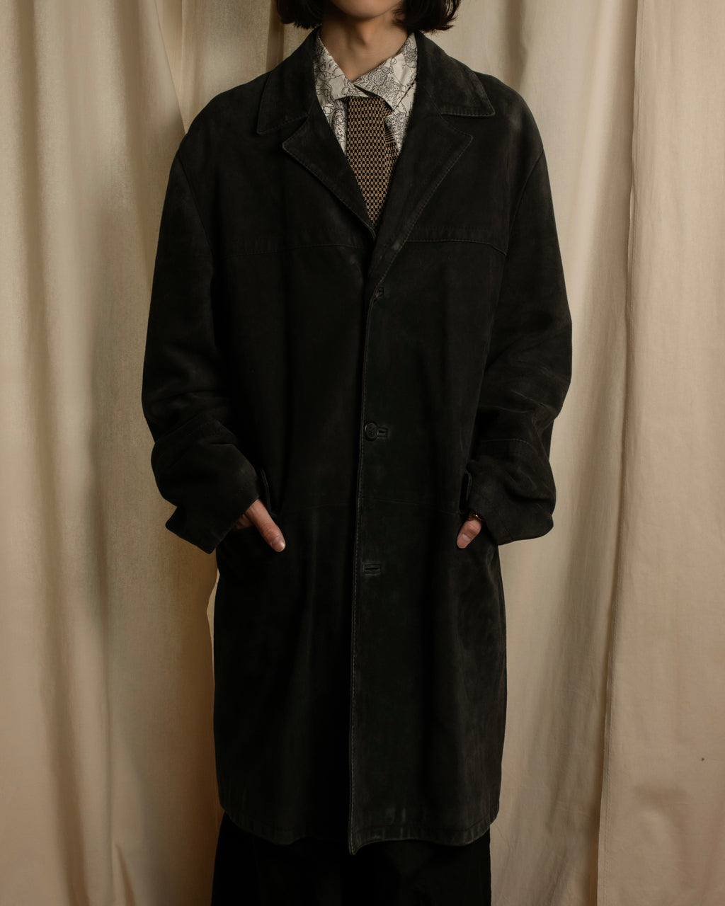 -SPECIAL- "GUCCI" 1998's-01's Tom Ford period beautiful faded suede long coat