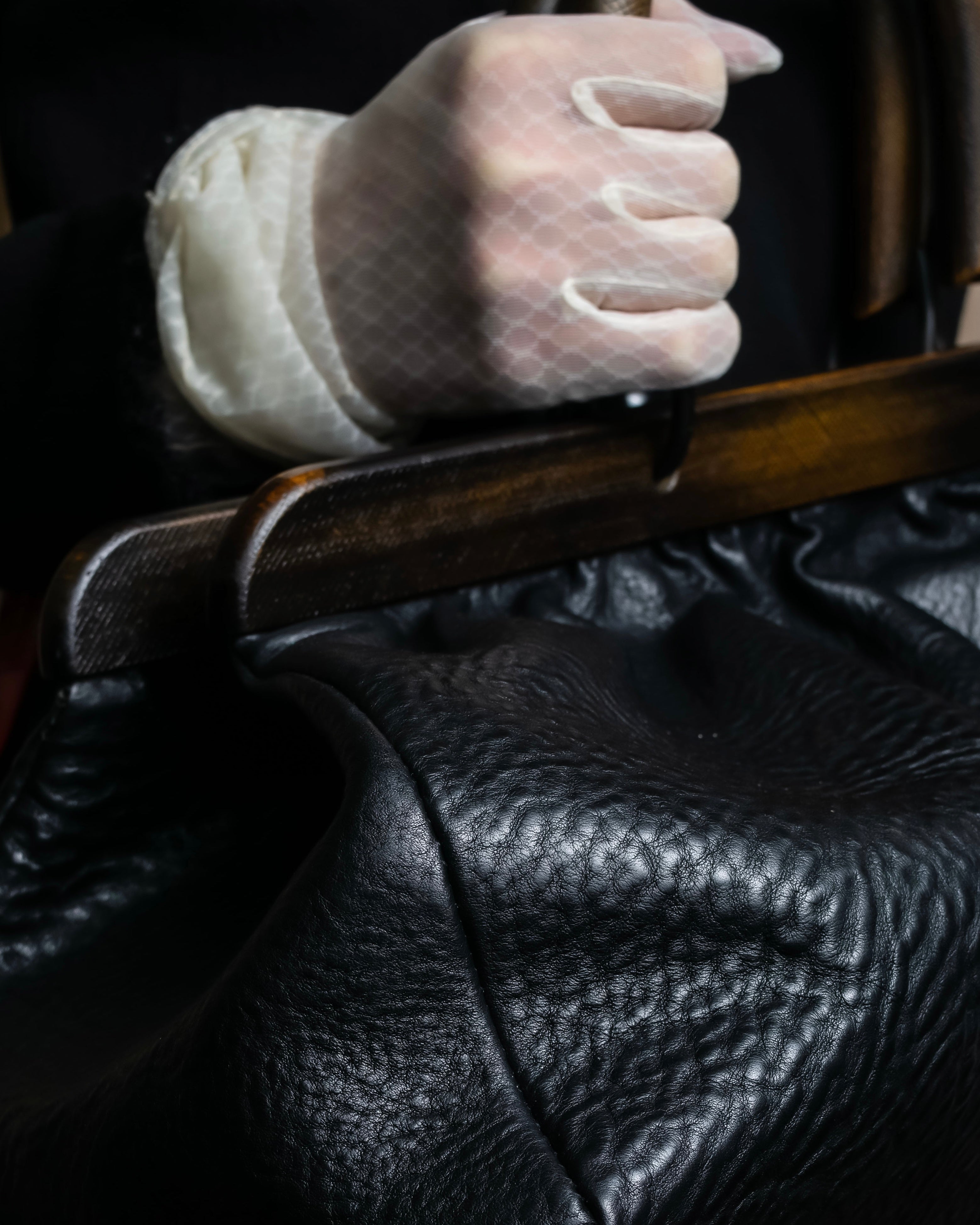 "GUCCI" Bamboo essence horizontal leather handbag