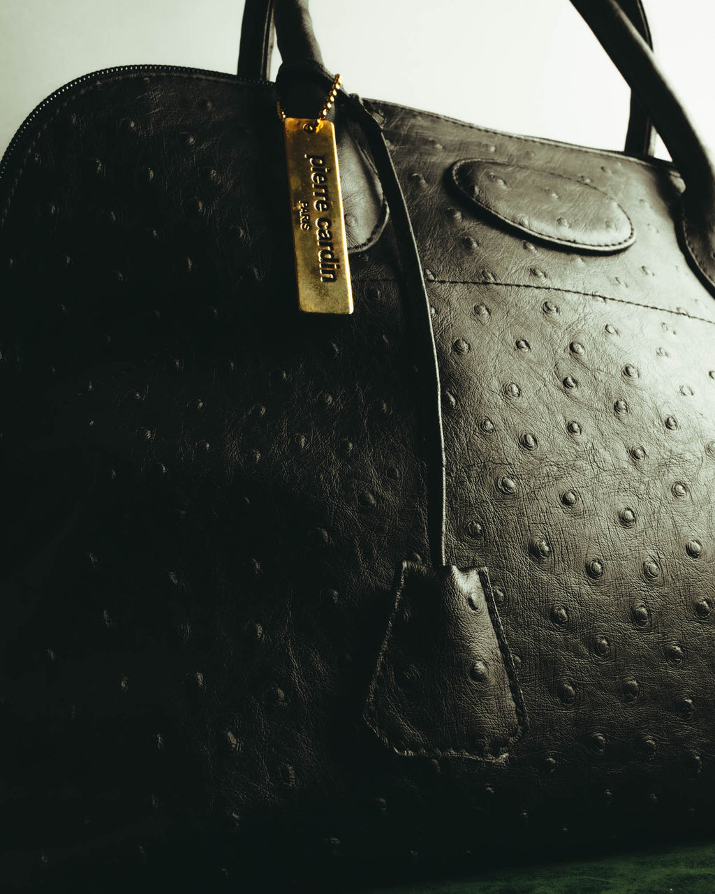“Pierre Cardin” 80’s-90’s Ostrich leather top handle bag