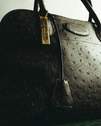 “Pierre Cardin” 80’s-90’s Ostrich leather top handle bag