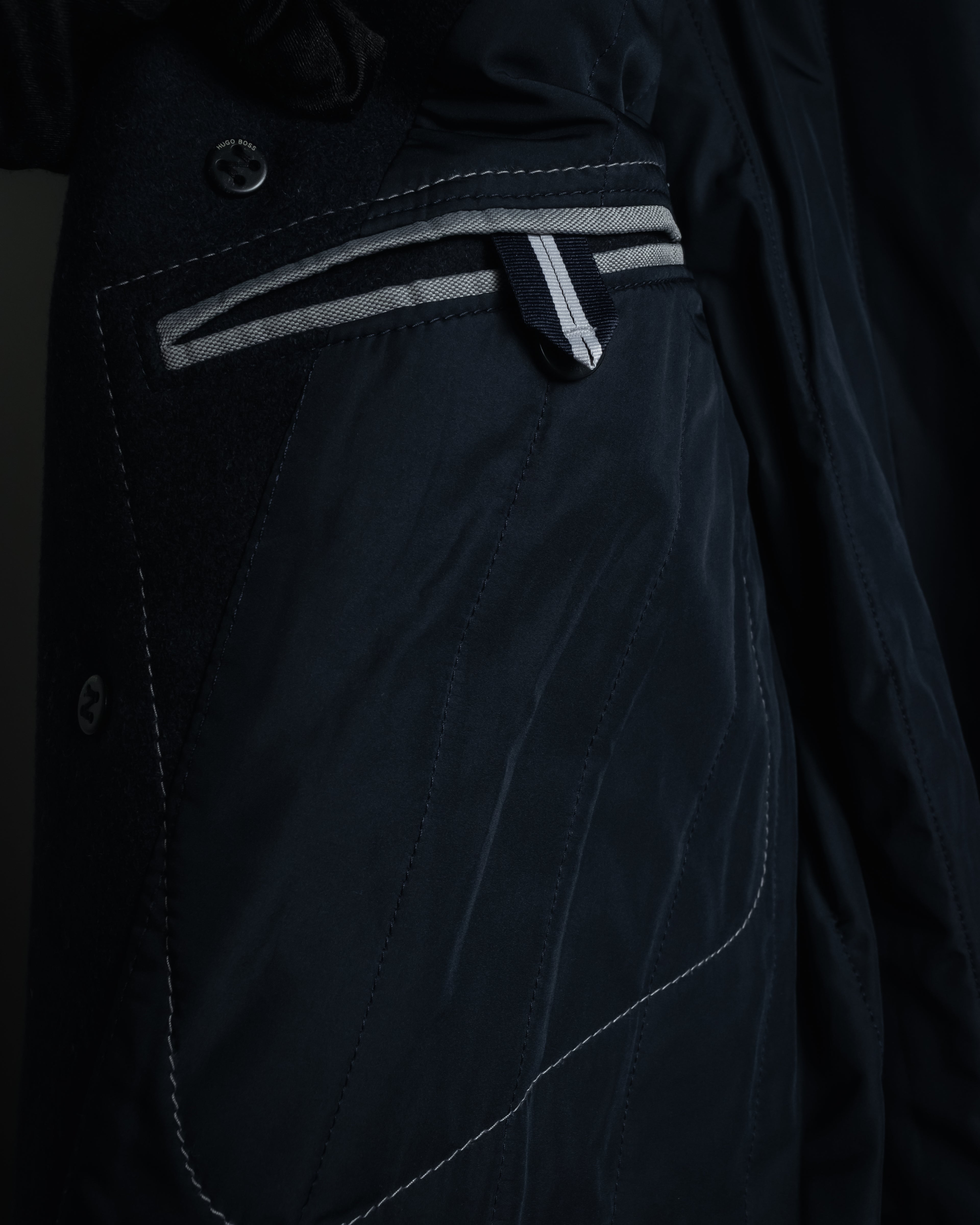 "HUGO BOSS" Double-breasted plaid coat