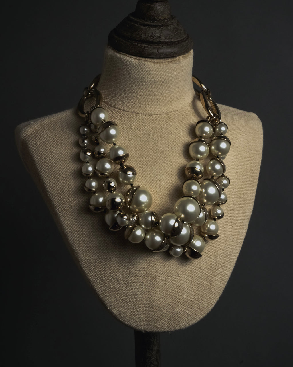 -SPECIAL- "Christian Dior"
John Galliano period Pearl Metal Design Layered Necklace
