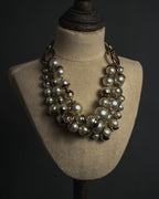 -SPECIAL- "Christian Dior"
John Galliano period Pearl Metal Design Layered Necklace