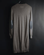 Maison Margiela 2014 Autumn/Winter fine gauge V-neck knit dress with elbow patches