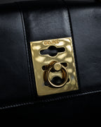 “CELINE” Early 80’s equestrian hardware top-handle bag