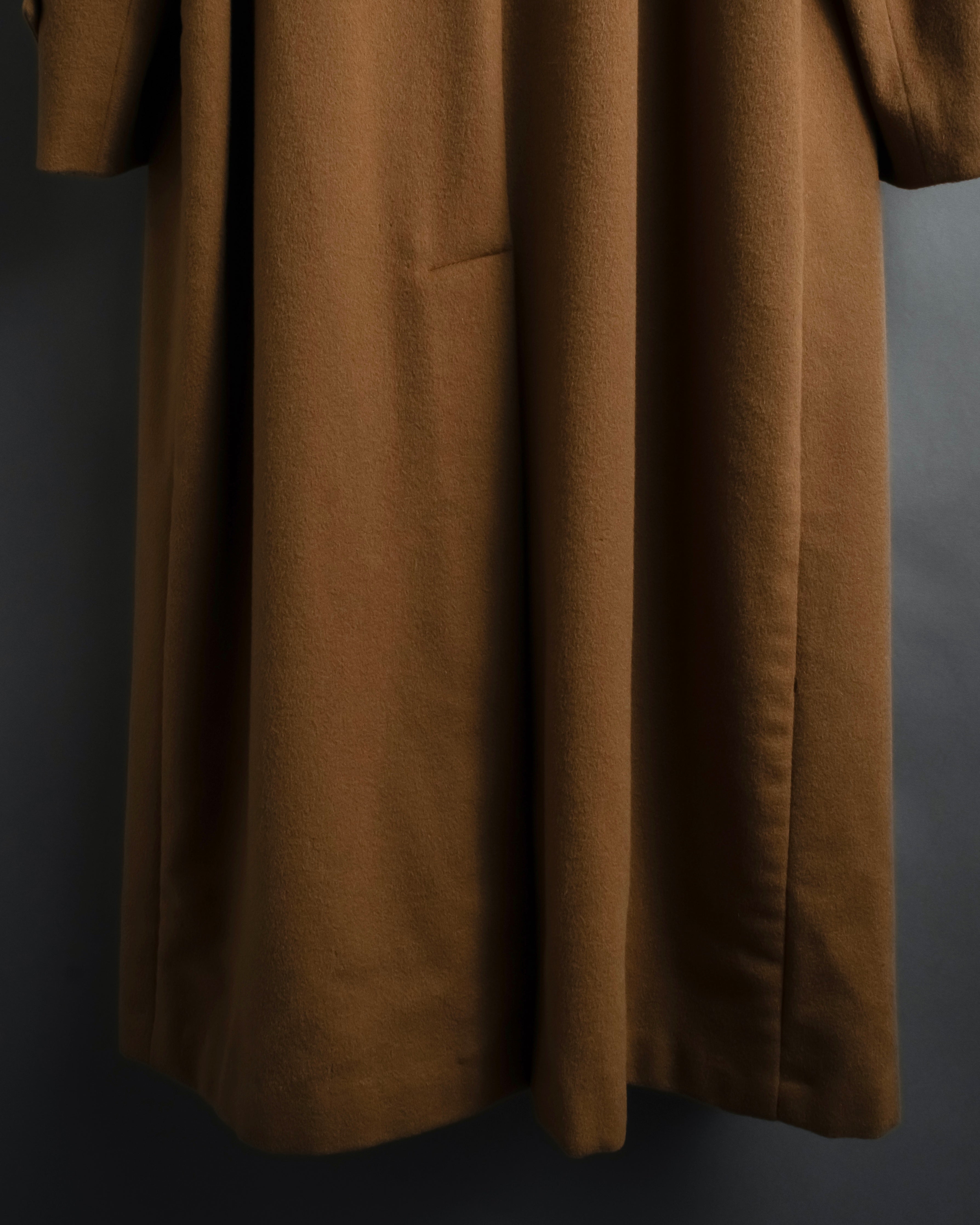 "FENDI" 90's Italian classic 100% cashmere belted coat