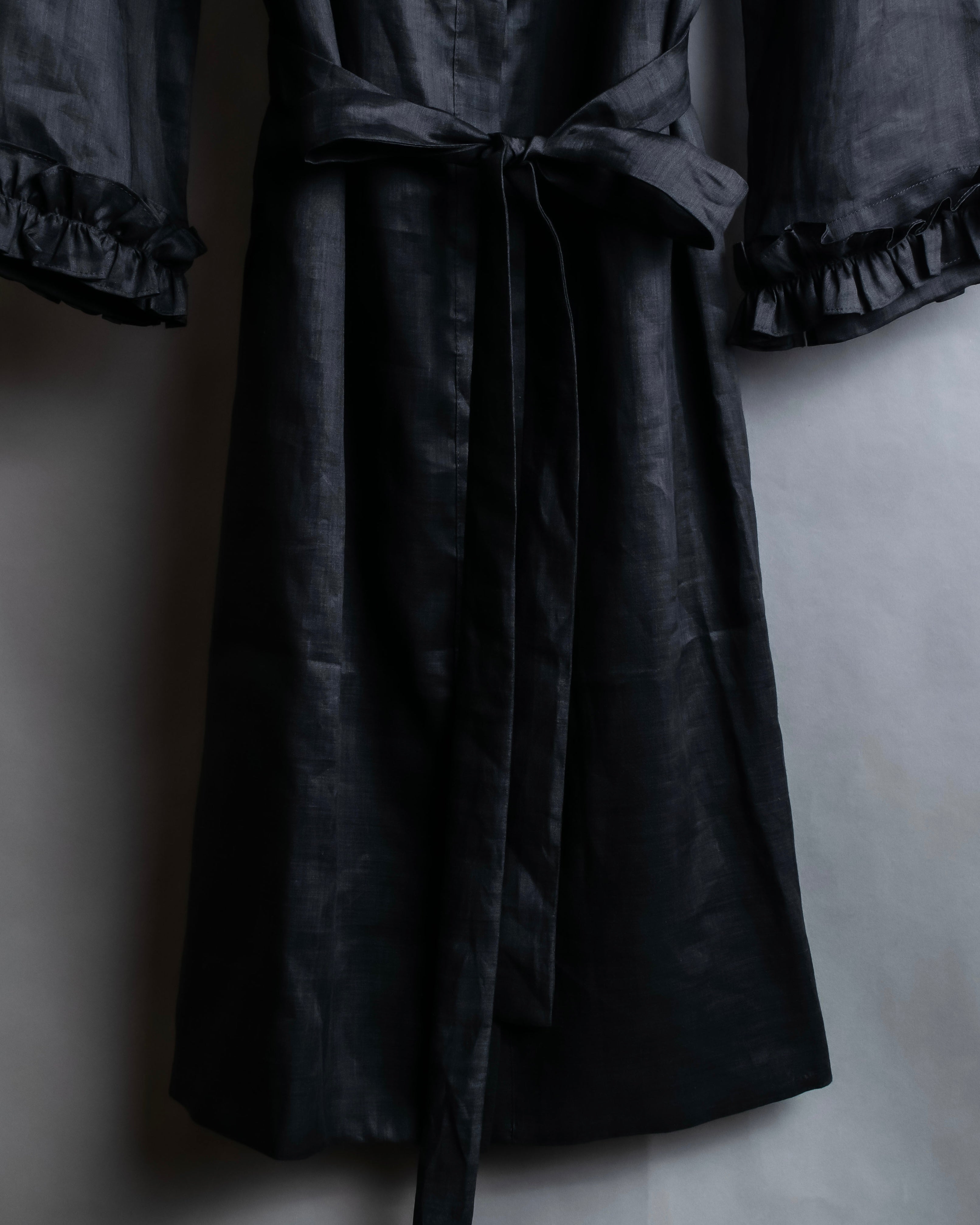 "S Max Mara" Tiered frill design belted dress