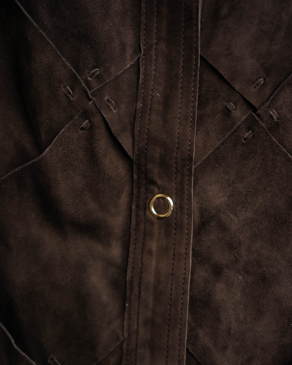 -SPECIAL- “BOTTEGA VENETA” 80’s-90’s Intrecciato suede leather shirt