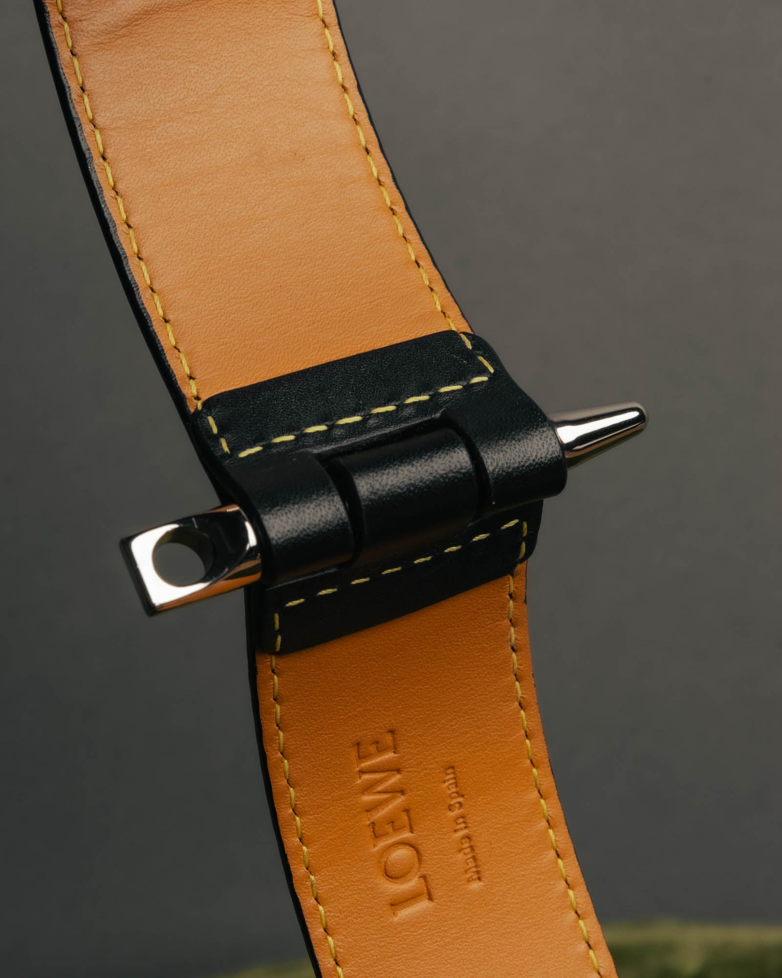 “LOEWE” 2010’s-2020’s industrial leather cuff bracelet