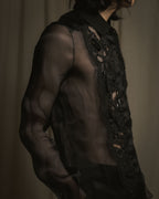 "LOEWE" 2014AW Sheer embroidered shirt