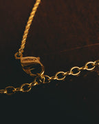 "Christian Dior" 80's-90's Gold monogram pendant necklace