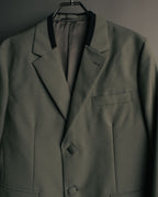 "PRADA" 2012AW Wool-mohair tailored jacket with contrast collar detail
