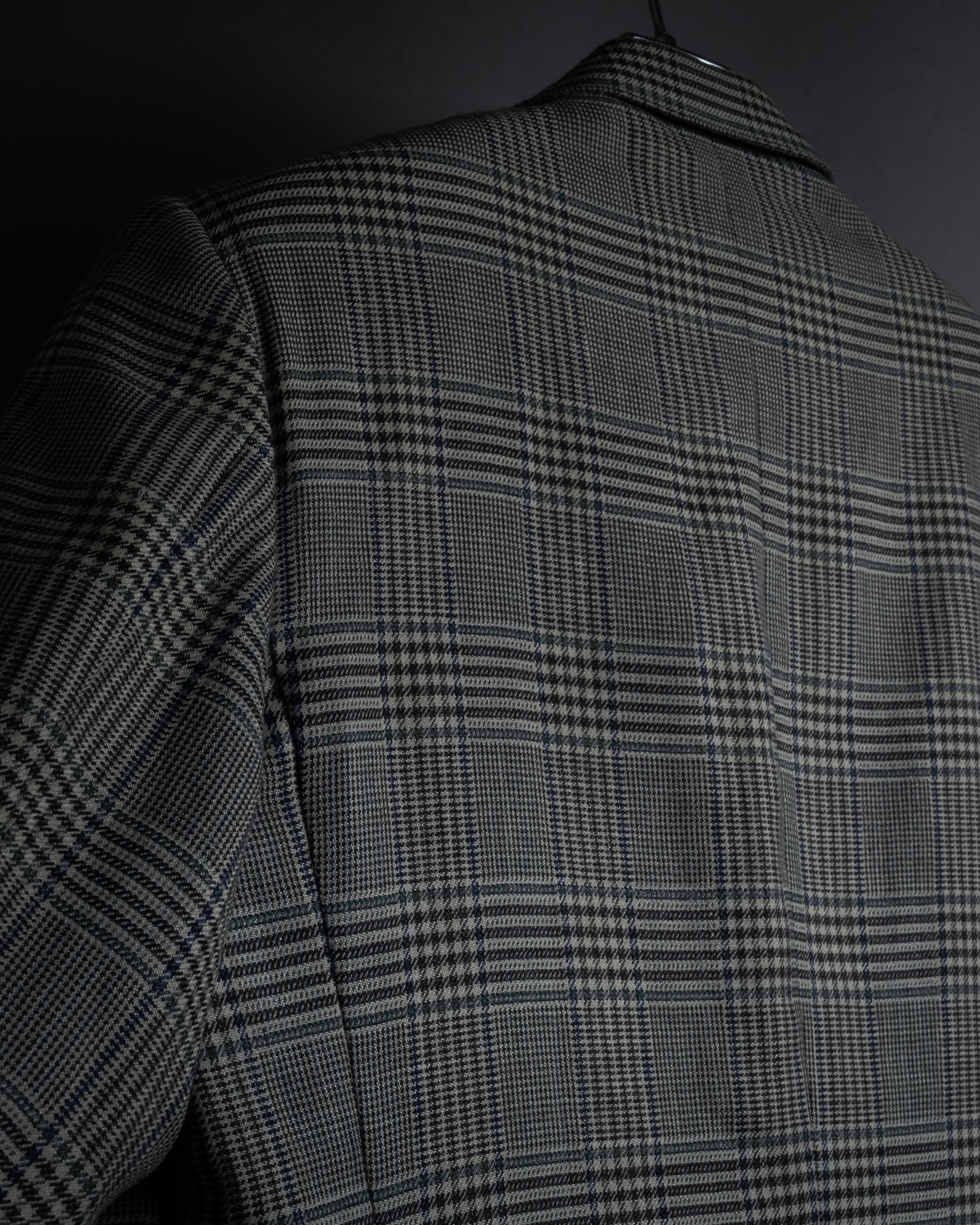 "HERMES" 90’s belvest silk wool linen peak lapel tailored jacket