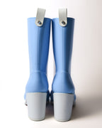 Christian Louboutin/ 70 High Heel PVC Rain Boots Sky Blue