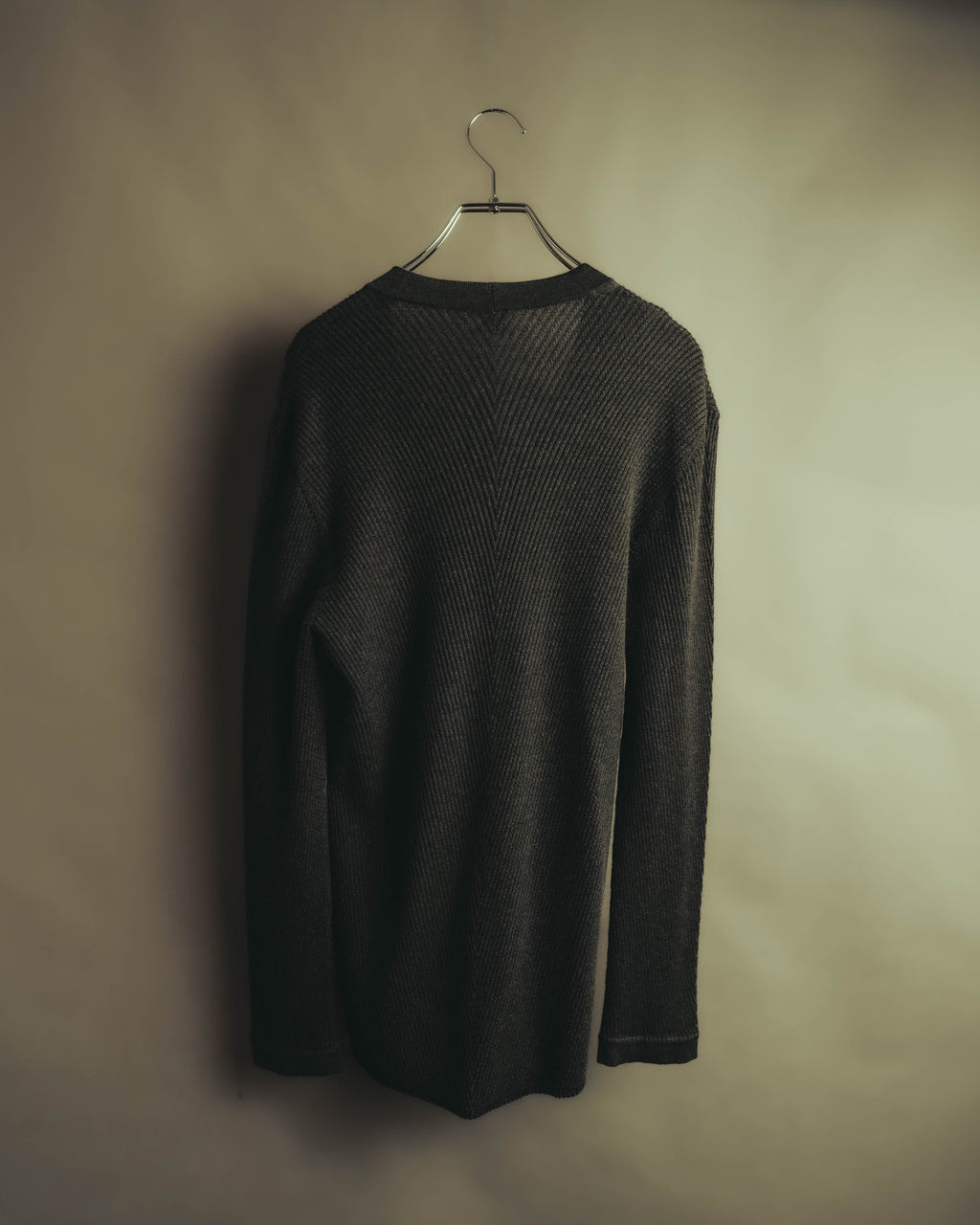 “HERMÈS” 00’s-10’s Cashmere silk ribbed V-neck cardigan