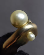 "Christian Dior" Pearl design shaped earrings