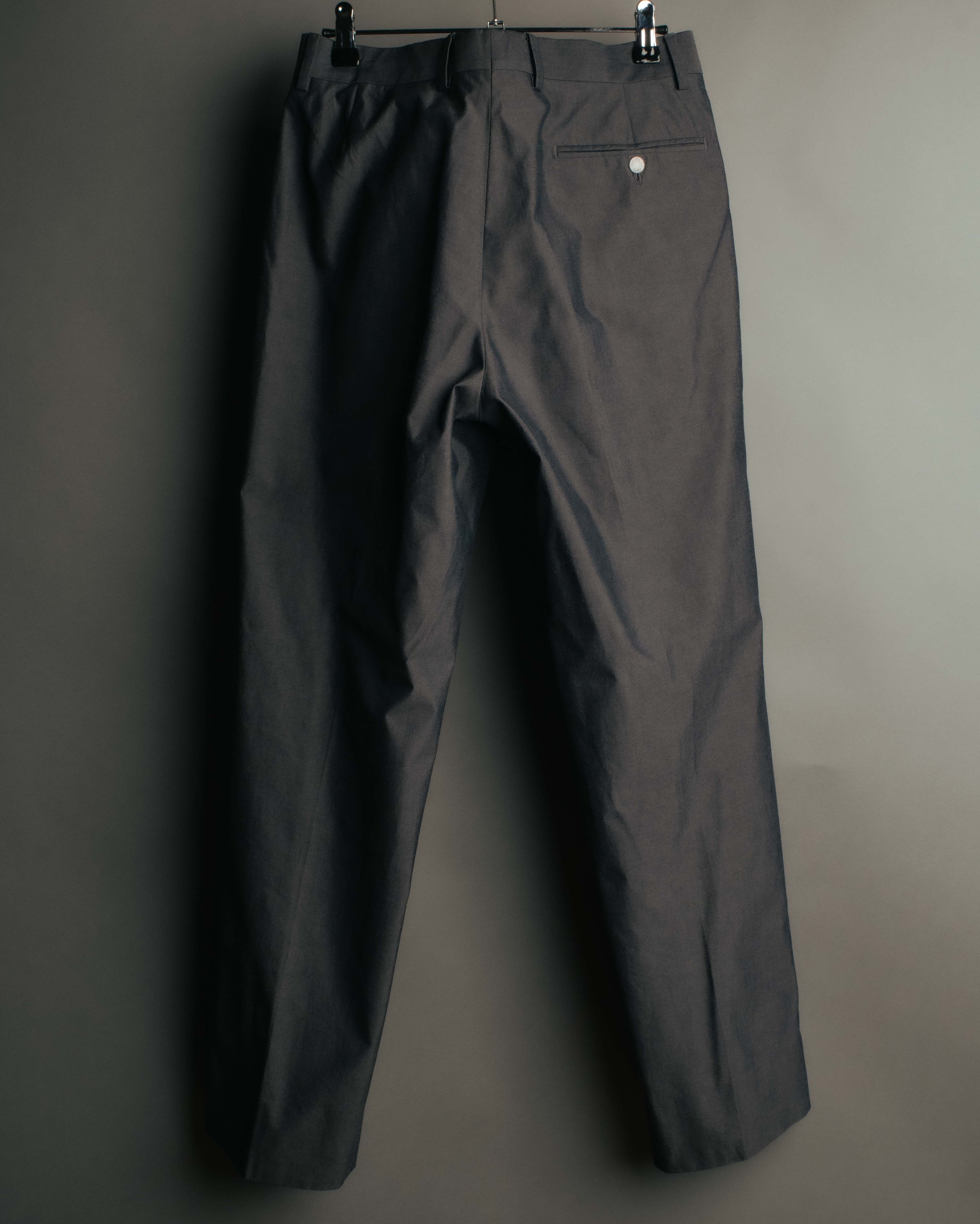 -SPECIAL- “HERMÈS” 1998-00’s Leather trimmed tailored trousers
