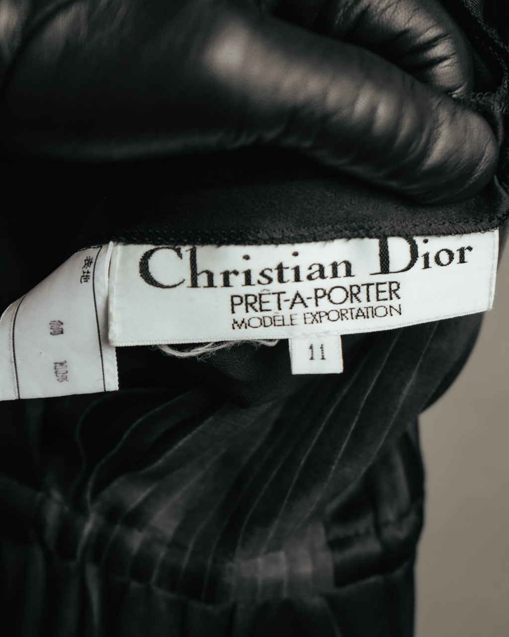 -SPECIAL- “Christian Dior” 90’s Silk pleated ruffle dress