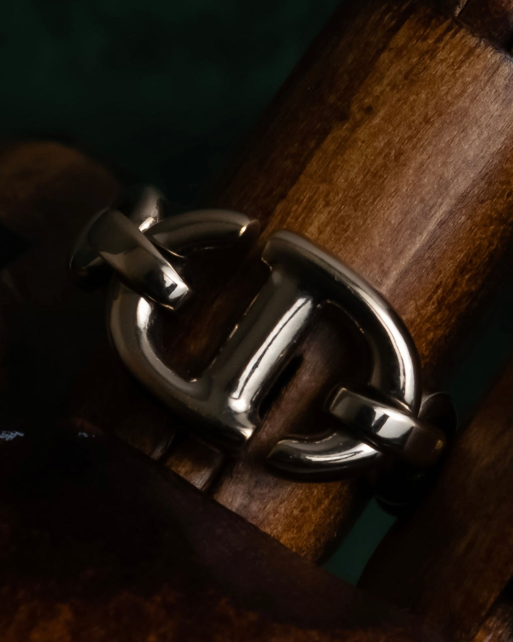 "Christian Dior" CD logo motif silver ring