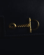 -SPECIAL- "HERMES" 60’s early sandrine box dark blue calf bit bag