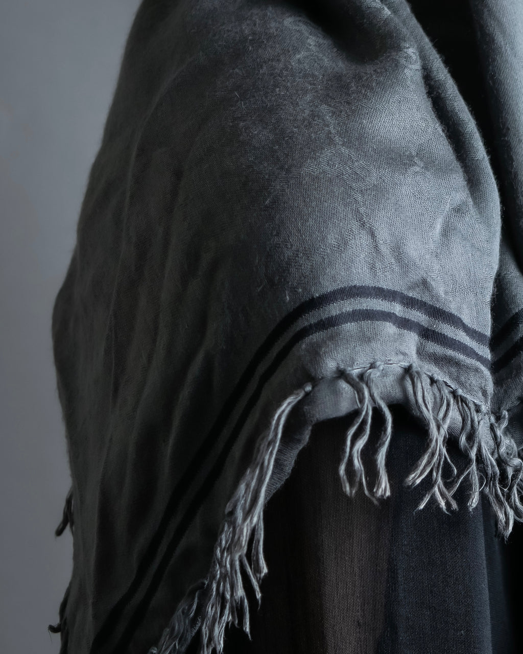 "GUCCI" GG pattern fringe detail scarf