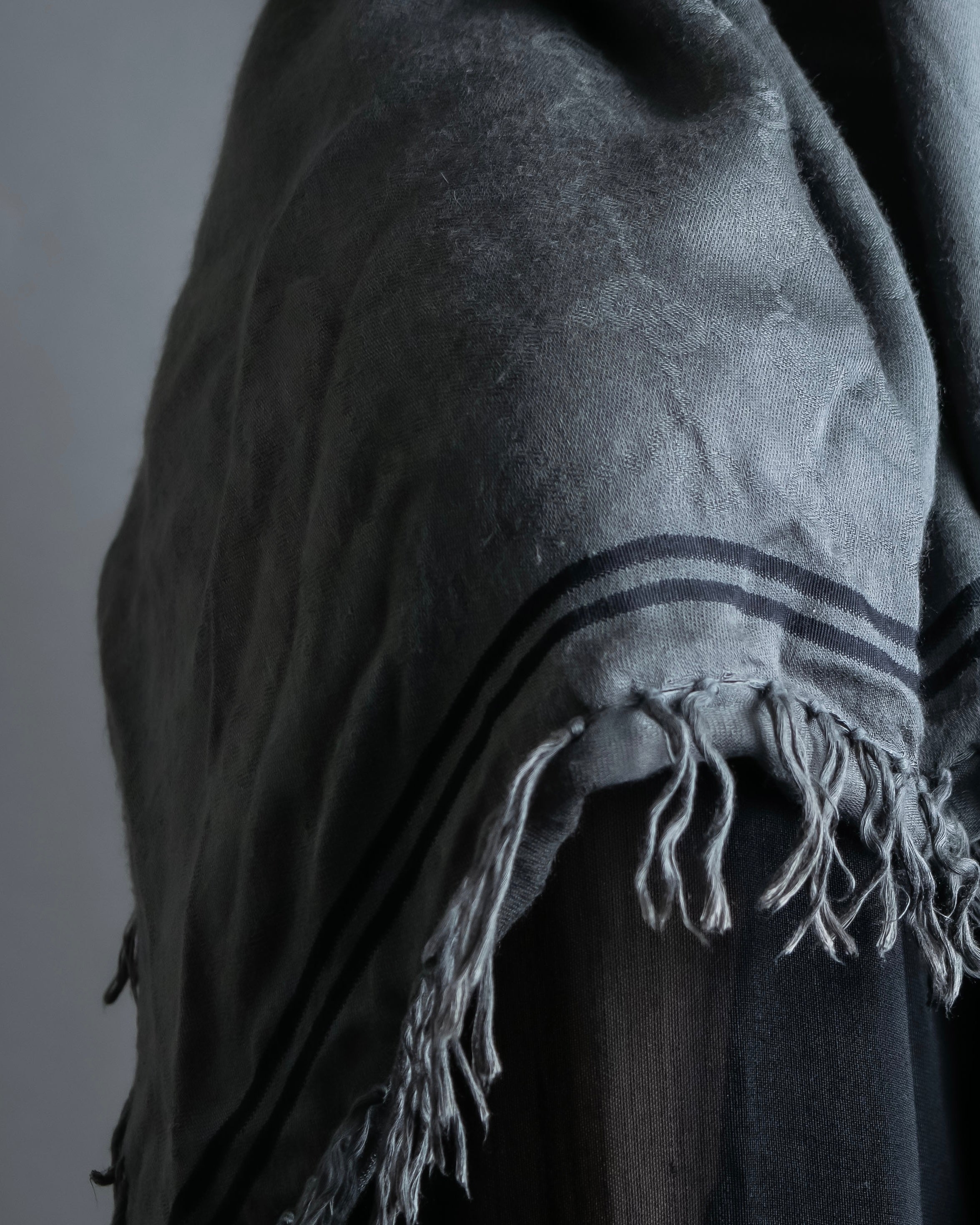 "GUCCI" GG pattern fringe detail scarf