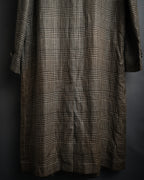 “Yves Saint Laurent” 1988-1995 Glen check linen spring long coat