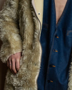 "Vintage stitch design denim vest"