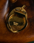 "BALMAIN" Abstract line motif scarf clip pendant