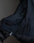 "YOHJI YAMAMOTO" 1996SS Double zipper design sheer rayon flare skirt