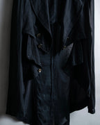 “Y’s COMPOSITION: SEE ATTACHED LABEL” Layered design multi buttons tail coat
