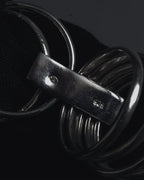 "Christian Dior" 00’s stacked wire silver 925 logo plate ring