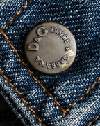 "Dolce & Gabbana" Cutting stitch detail denim jacket