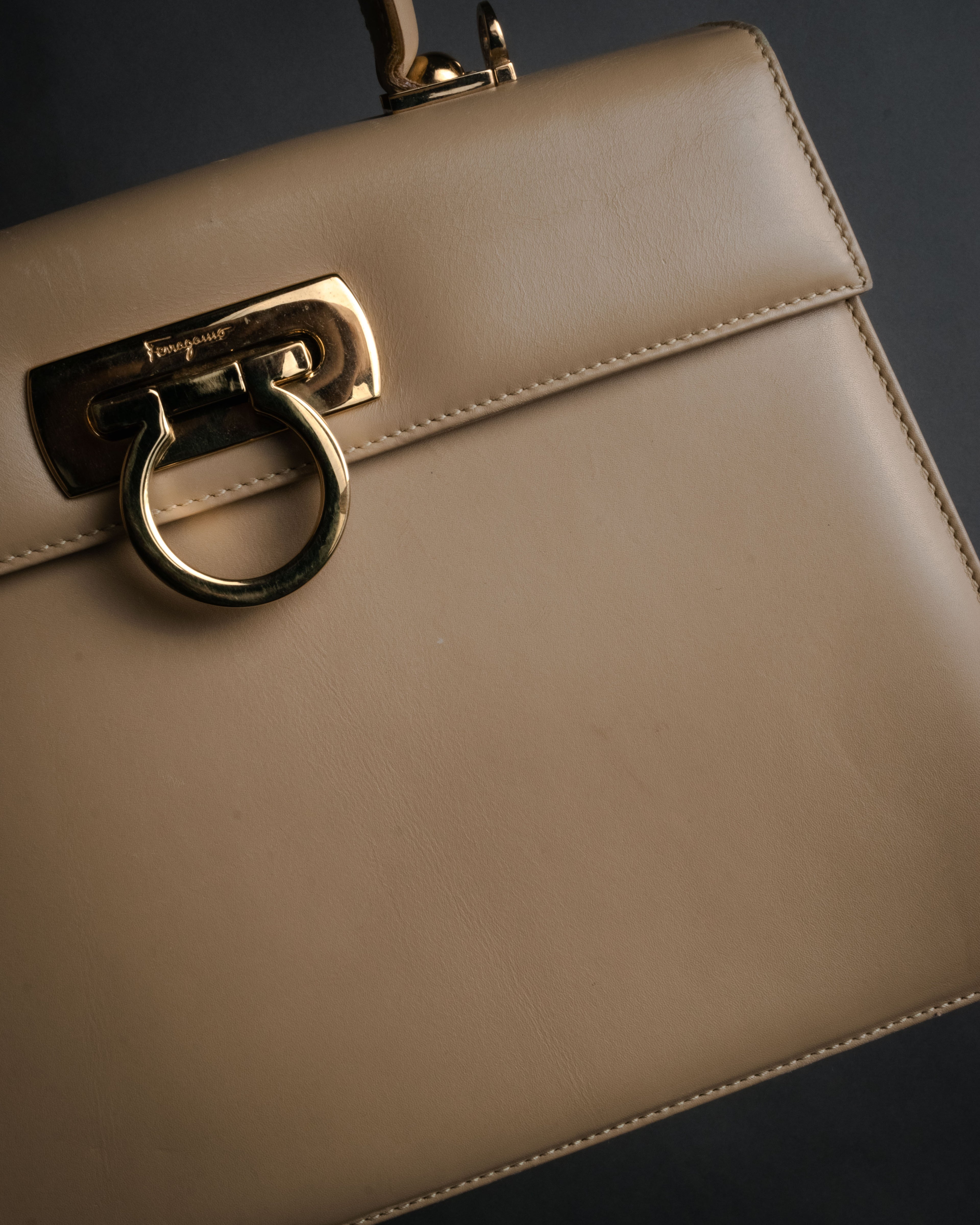 “Salvatore Ferragamo” 1990’s-00’s Gancini top handle bag