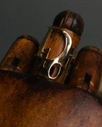 "Christian Dior" 00's Openwork Dior logo gold ring
